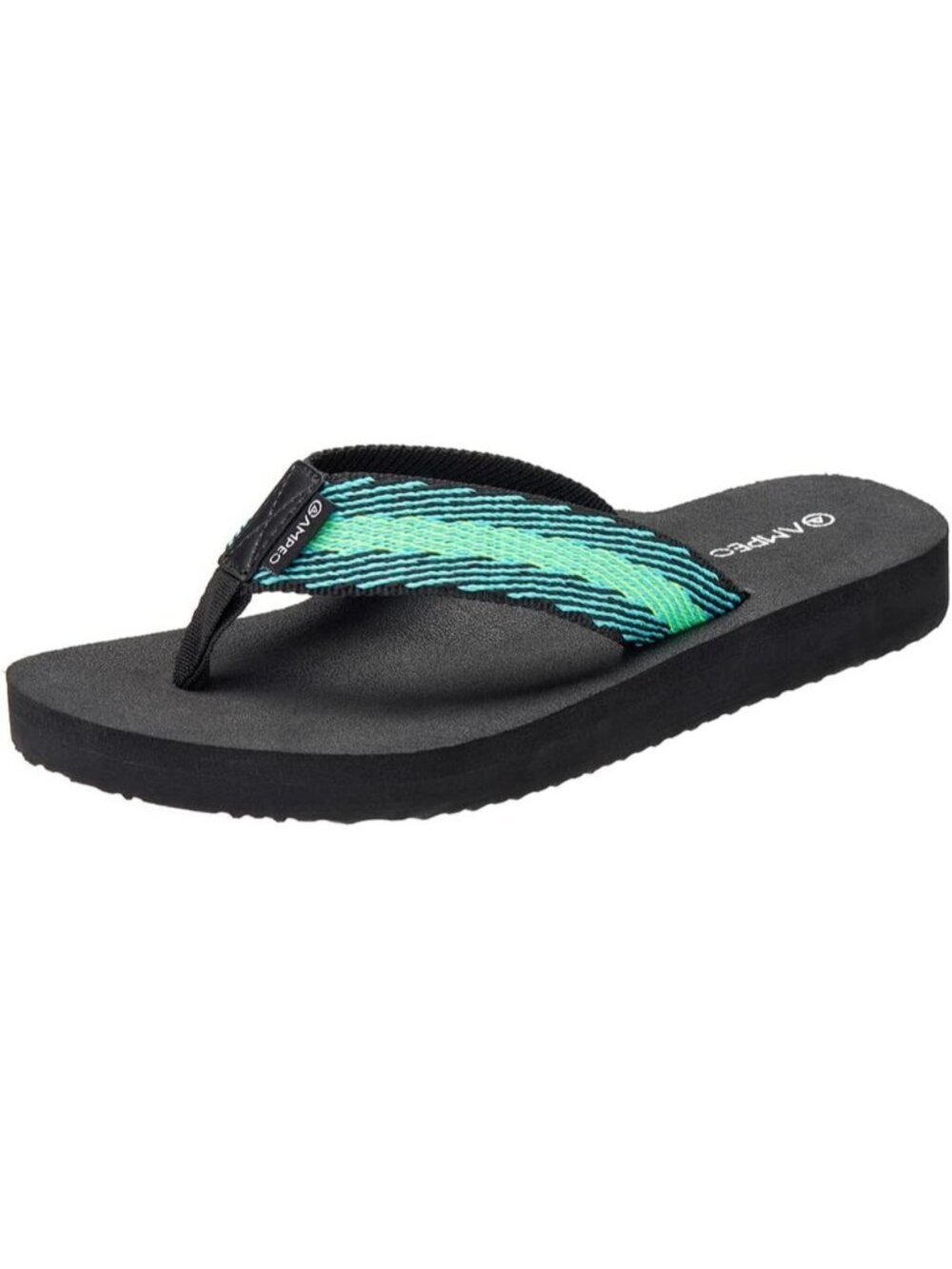 Women's Webbing Green Comfortable Flip Flops Summer Casual Beach Thong Sandals